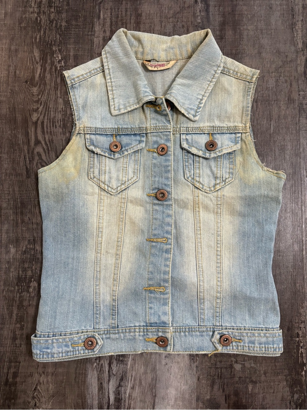 Highway Jeans Light Wash Denim Vest
